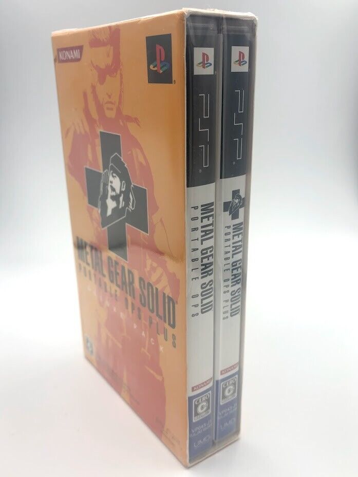 Metal Gear Solid Portable Ops Plus Deluxe Pack 1+2 Sony PSP Japan double box set