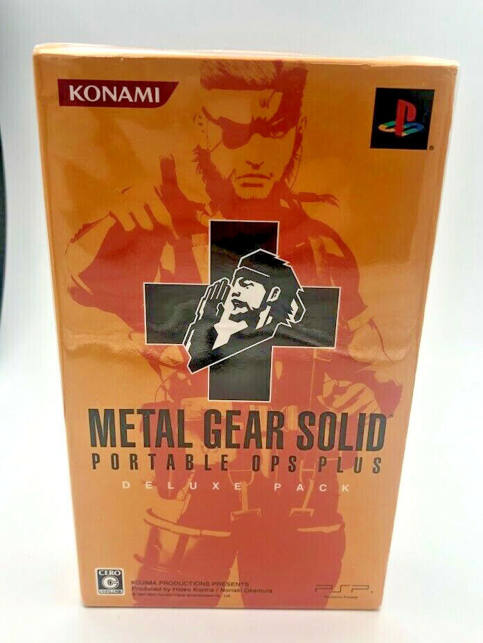 Metal Gear Solid Portable Ops Plus Deluxe Pack 1+2 Sony PSP Japan double box set