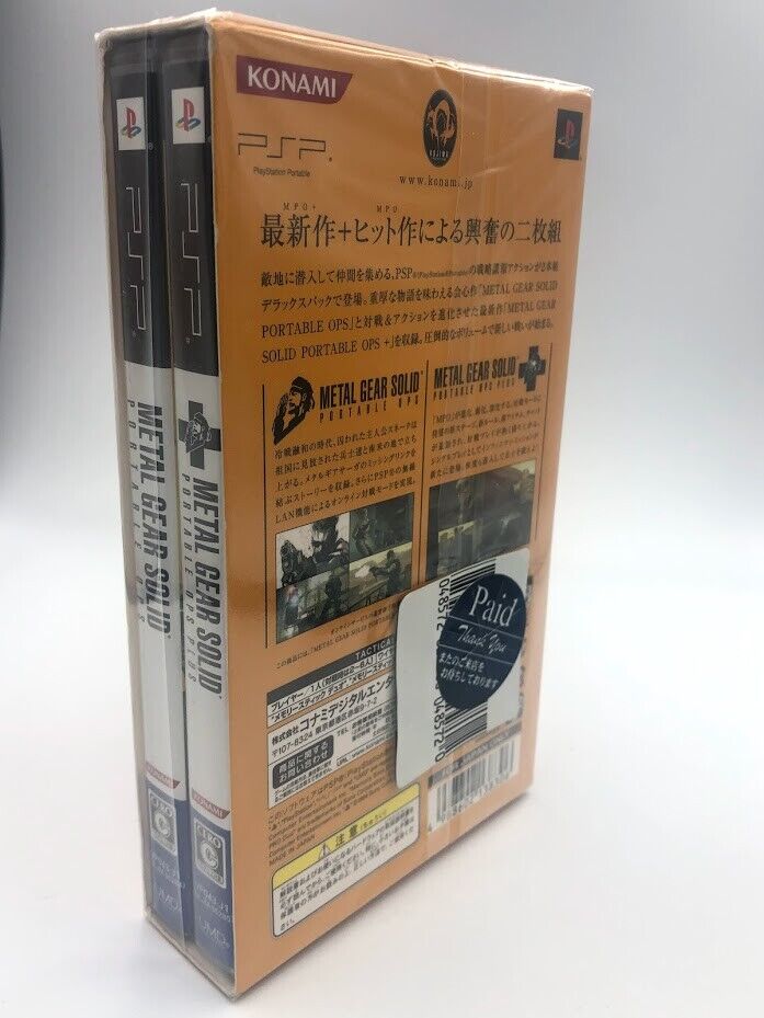 Metal Gear Solid Portable Ops Plus Deluxe Pack 1+2 Sony PSP Japan double box set