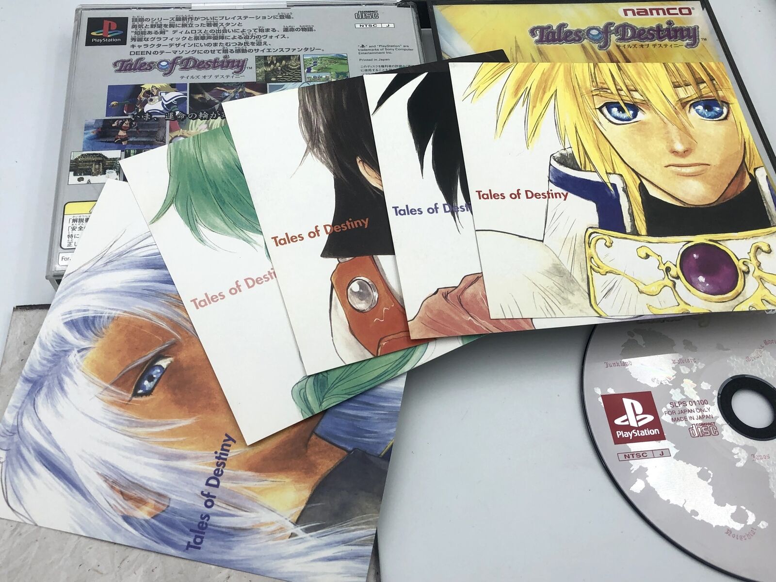 Tales of Destiny Playstation PS1 Japan complete with case and manual 5 Art Cards