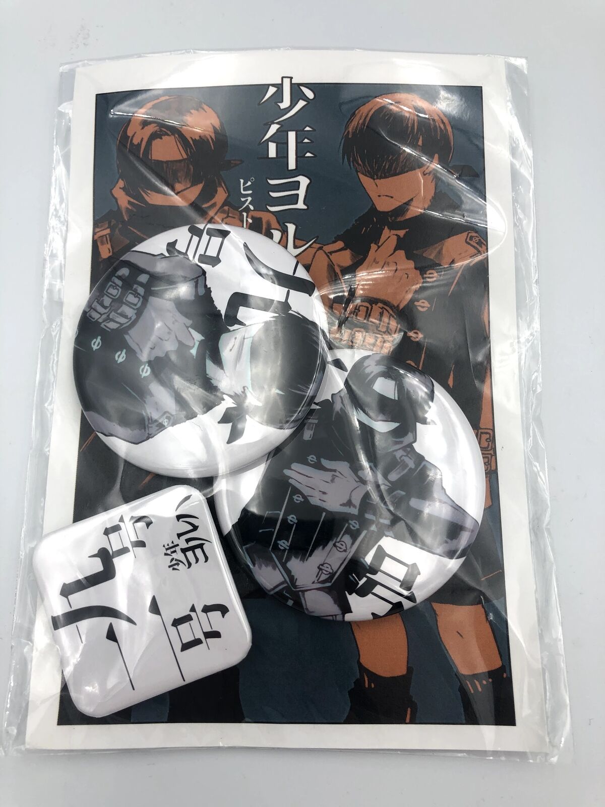 NieR Automata Shonen YoRHa Boys Pistol Opera 3x can badge pin pinback doujin 9S
