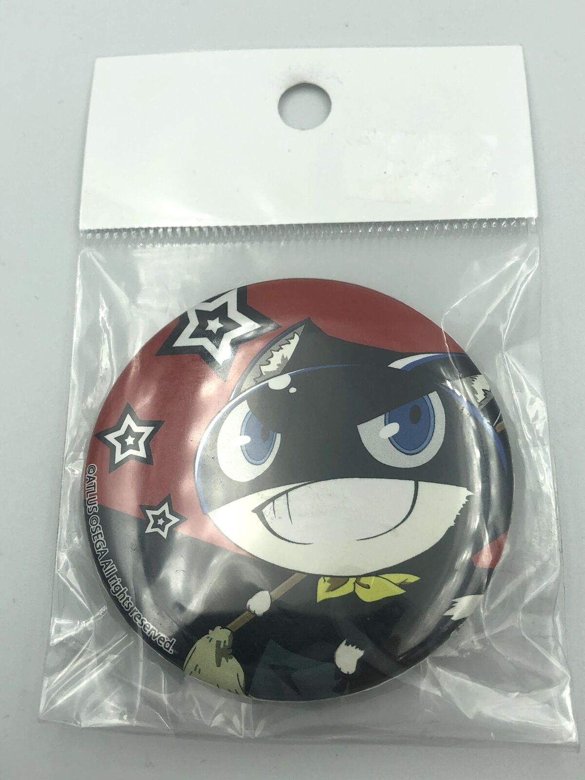 Persona 5 Morgana can badge pinback pin Sega Atlus Zorro cat