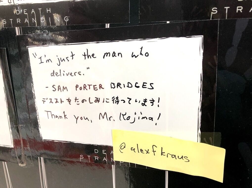 Death Stranding message sticker Twitter Instagram promo campaign Hideo Kojima