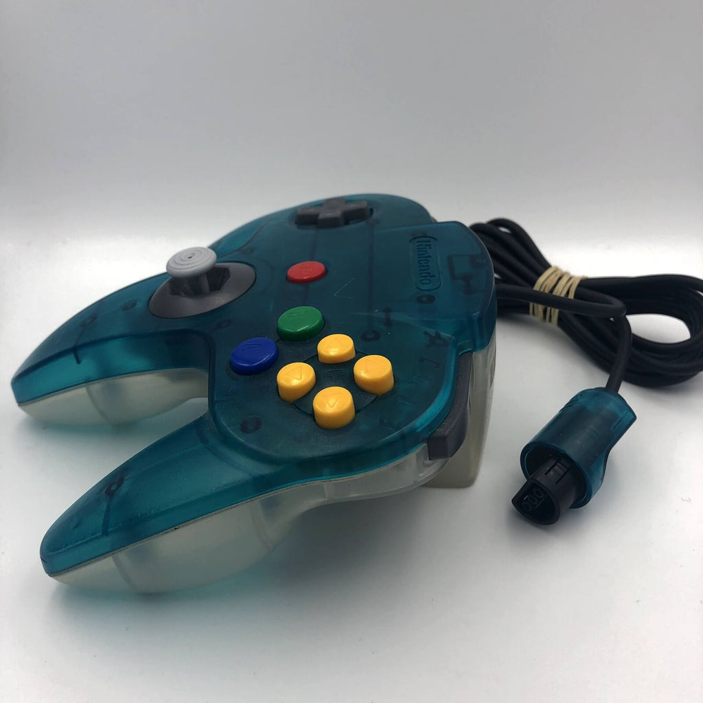 Nintendo 64 Controller Bros authentic official Clear Blue N64 atomic ice blue