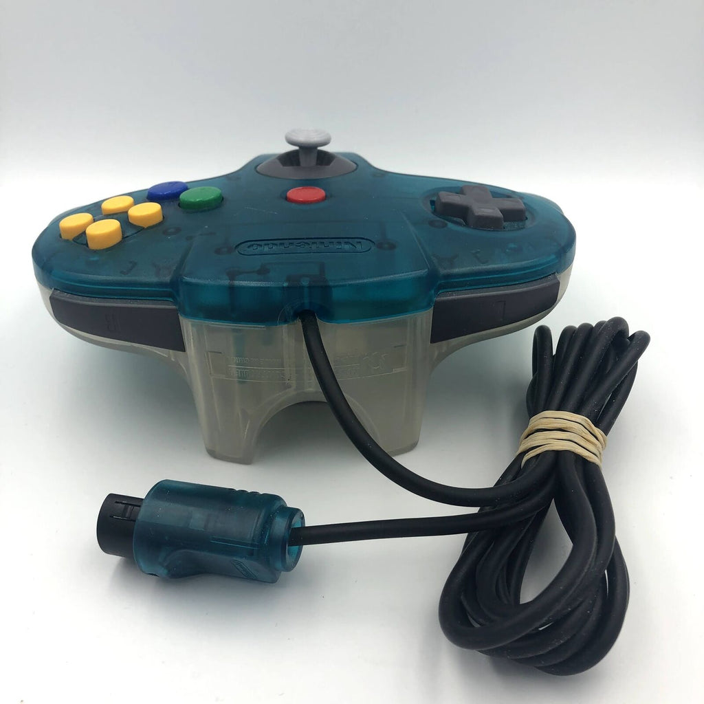 Nintendo 64 Controller Bros authentic official Clear Blue N64 atomic ice blue