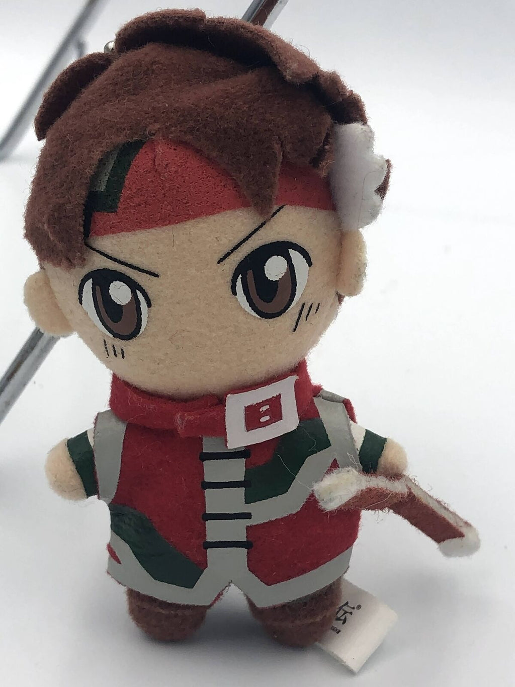 Suikoden III Flame Champion mini plush keychain dangler ball chain mascot Konami