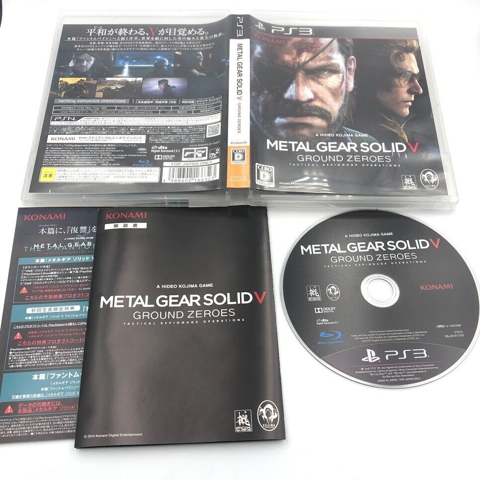 Metal Gear Solid V Ground Zeroes Playstation 3 Japan PS3 Region free MGS5 Konami