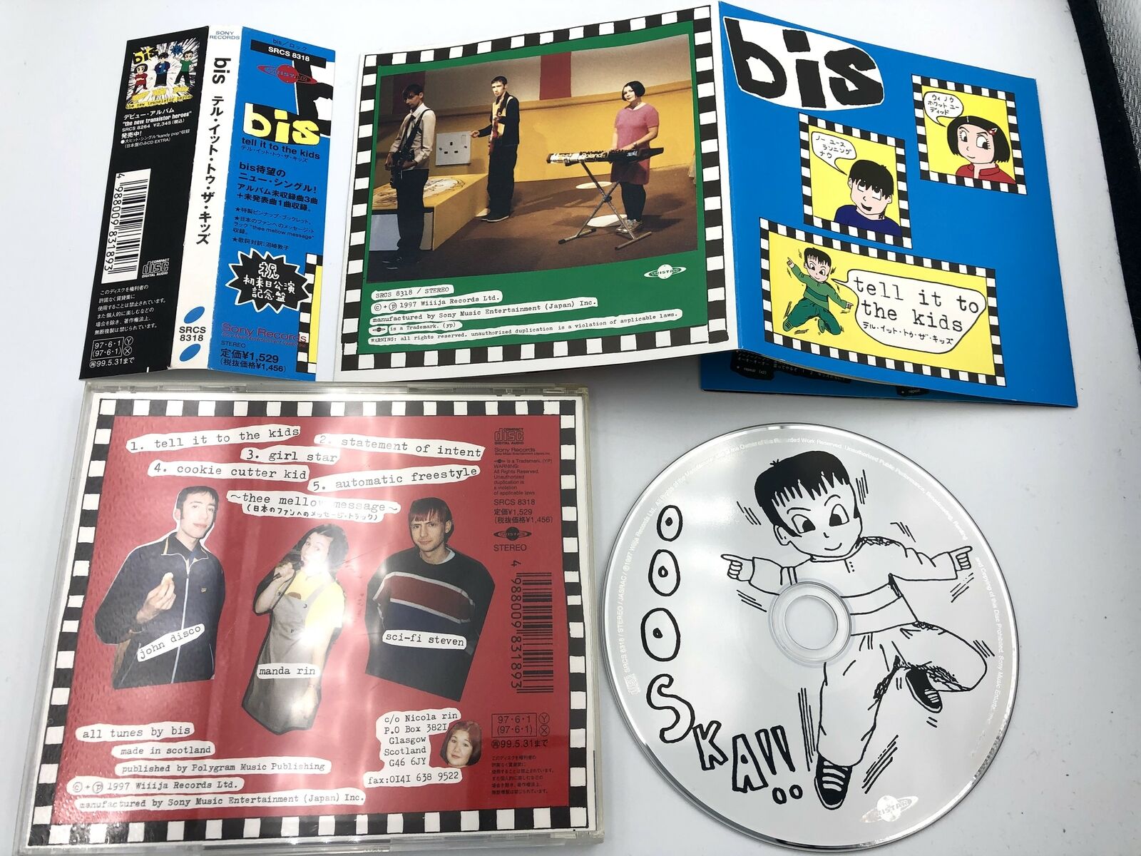 Bis "Tell It To the Kids" Japanese CD single 5-track with obi SRCS-8318 1997