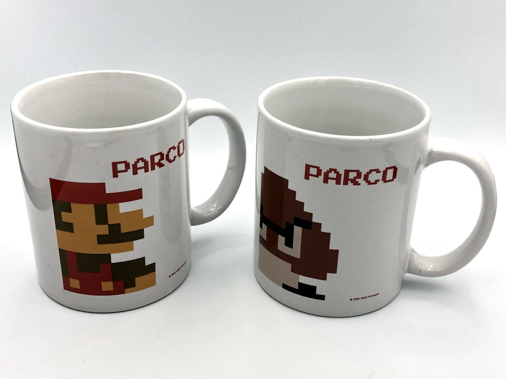Nintendo Tokyo Shibuya PARCO Store Super Mario & Goomba coffee mugs set of 2