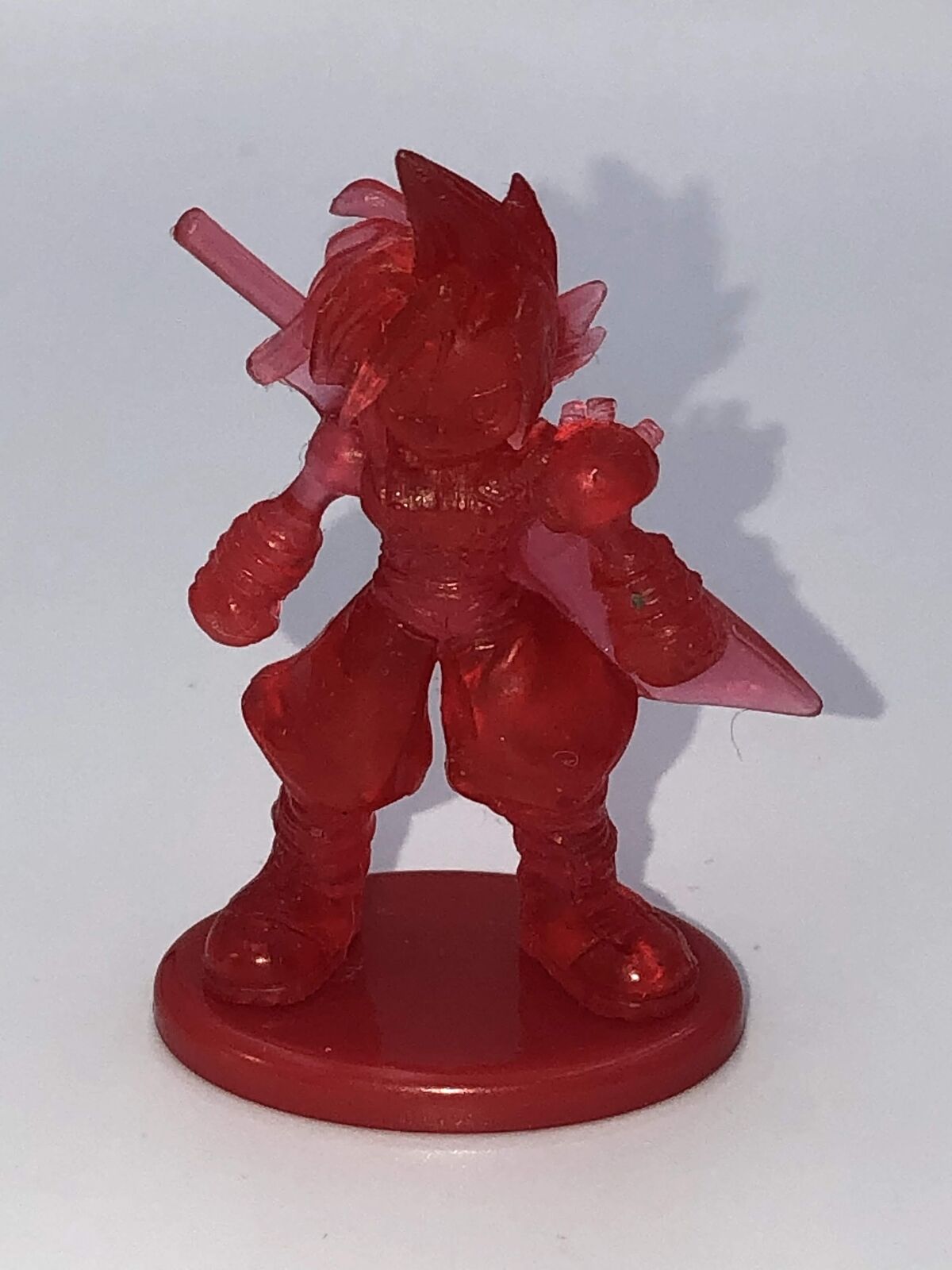 Final Fantasy VII Coca-Cola clear red Cloud chibi crystal figure 2001 Squaresoft