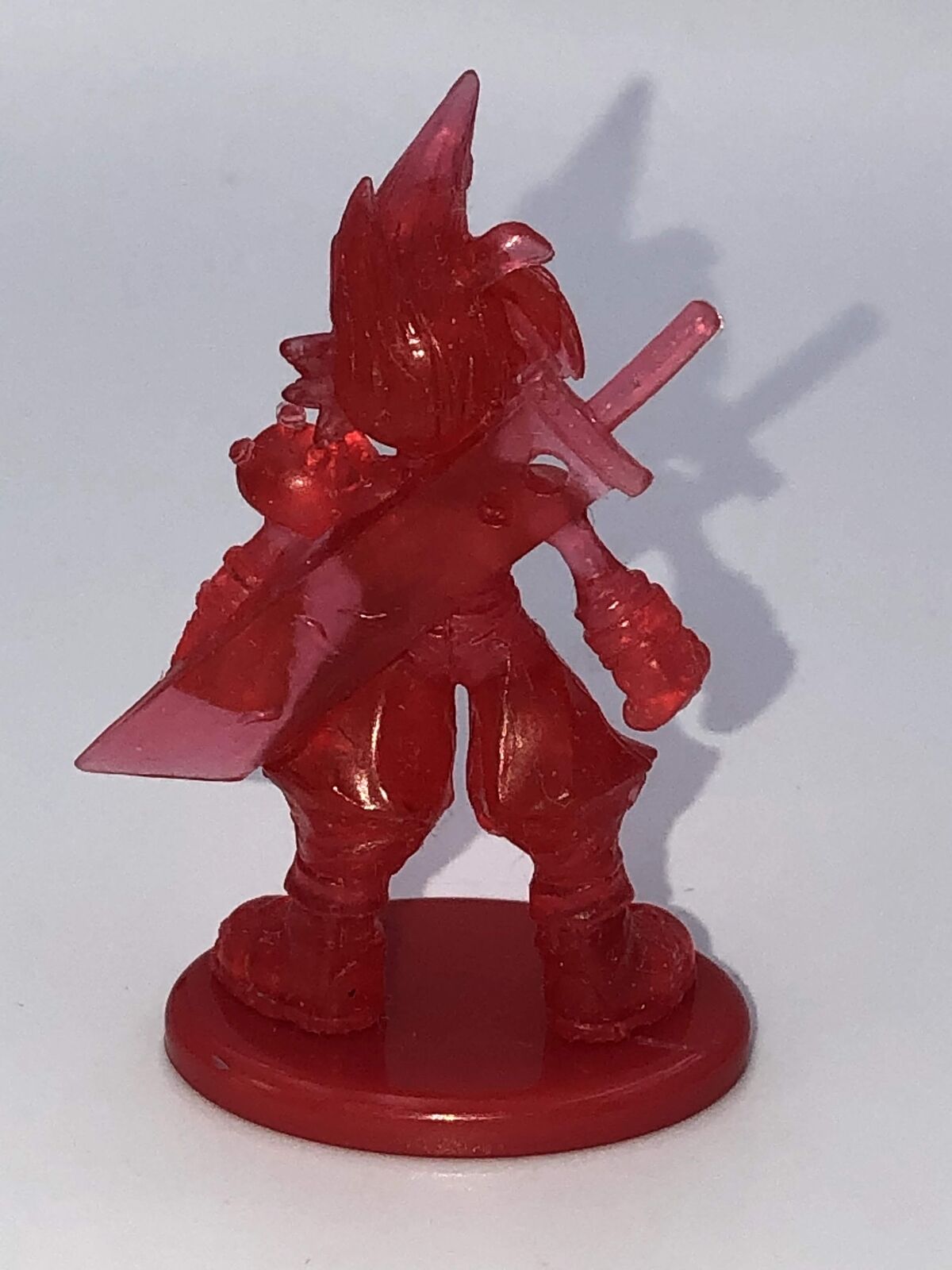 Final Fantasy VII Coca-Cola clear red Cloud chibi crystal figure 2001 Squaresoft