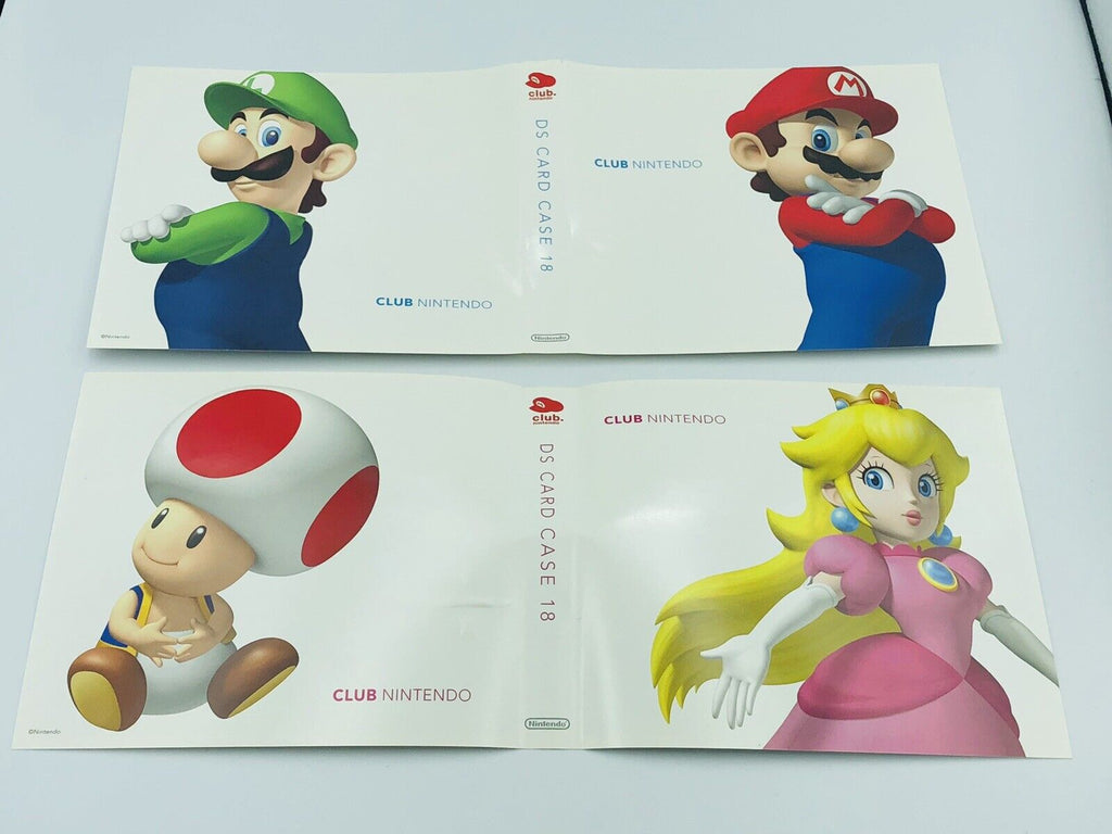 Club Nintendo DS Card Case 18 Mario Family/Gold & Silver reversible cover travel