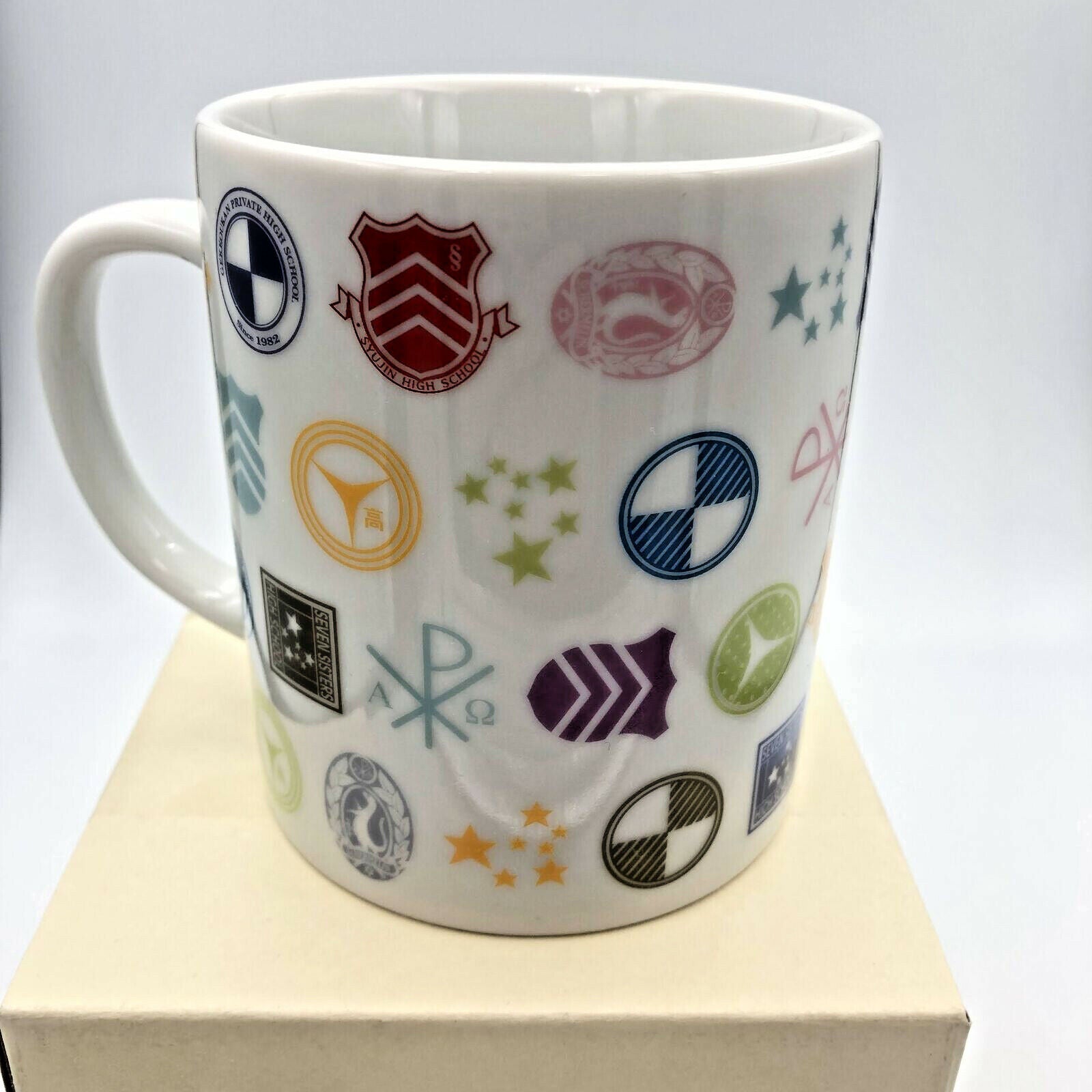 Persona Series 20th Anniversary school emblem coffee mug Atlus 1 2 3 4 5 new
