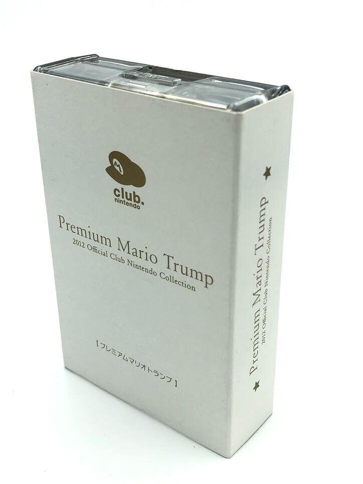 Club Nintendo Premium Mario Trump Playing Cards gold & clear poker promo