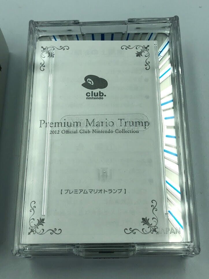 Club Nintendo Premium Mario Trump Playing Cards gold & clear poker promo