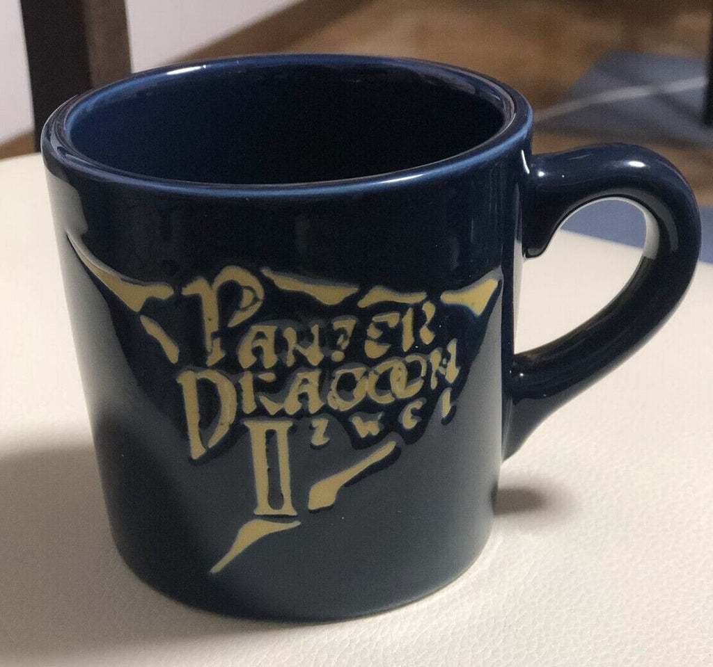 Panzer Dragoon II Zwei promo coffee mug Sega Saturn blue yellow ceramic 1996