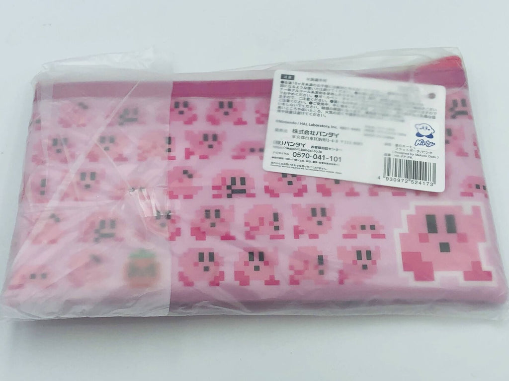 Pixel Kirby retro 8-bit dot graphics zipper pouch Bandai official Nintendo goods