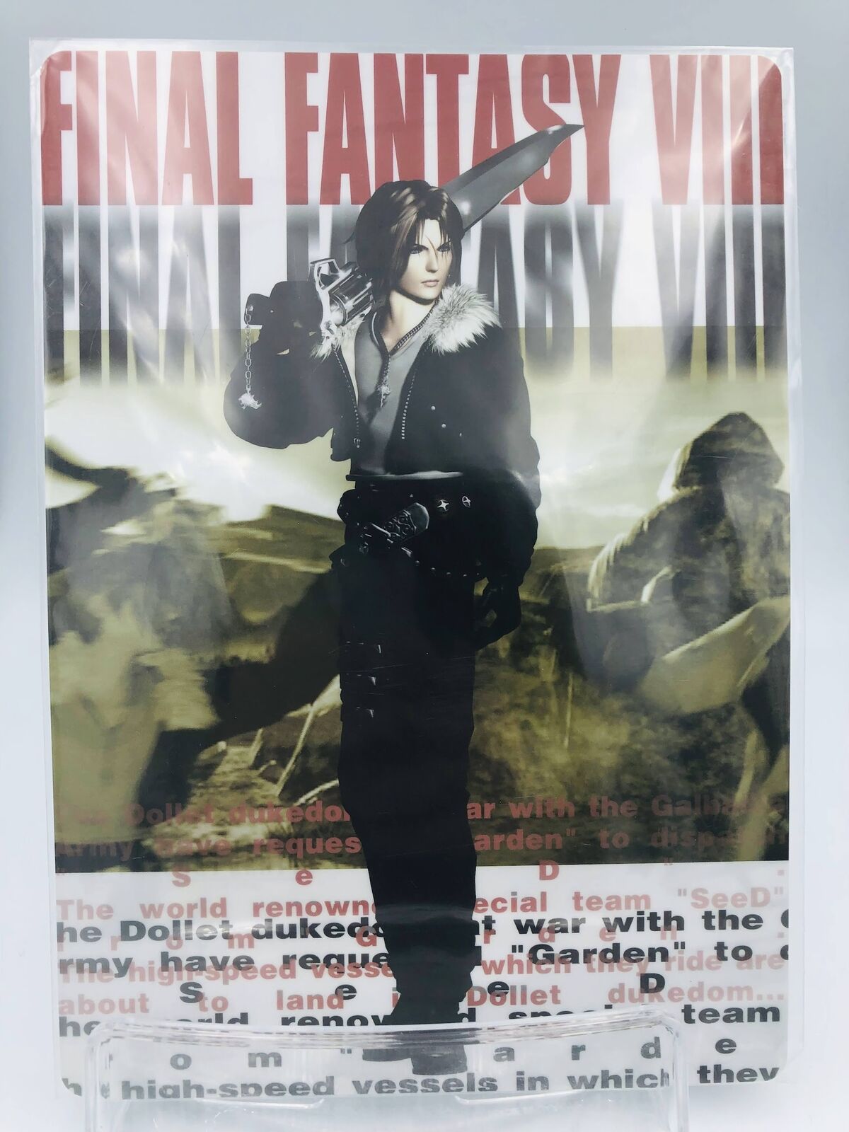 Final Fantasy VIII pencil board desk mat Squaresoft 1999 Square Yutaka vintage