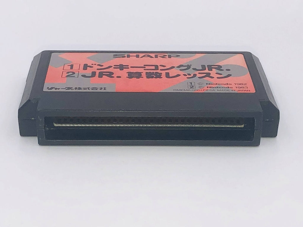 Donkey Kong JR. & Math Lesson 1983 Sharp Nintendo Famicom C1 NES TV double pack