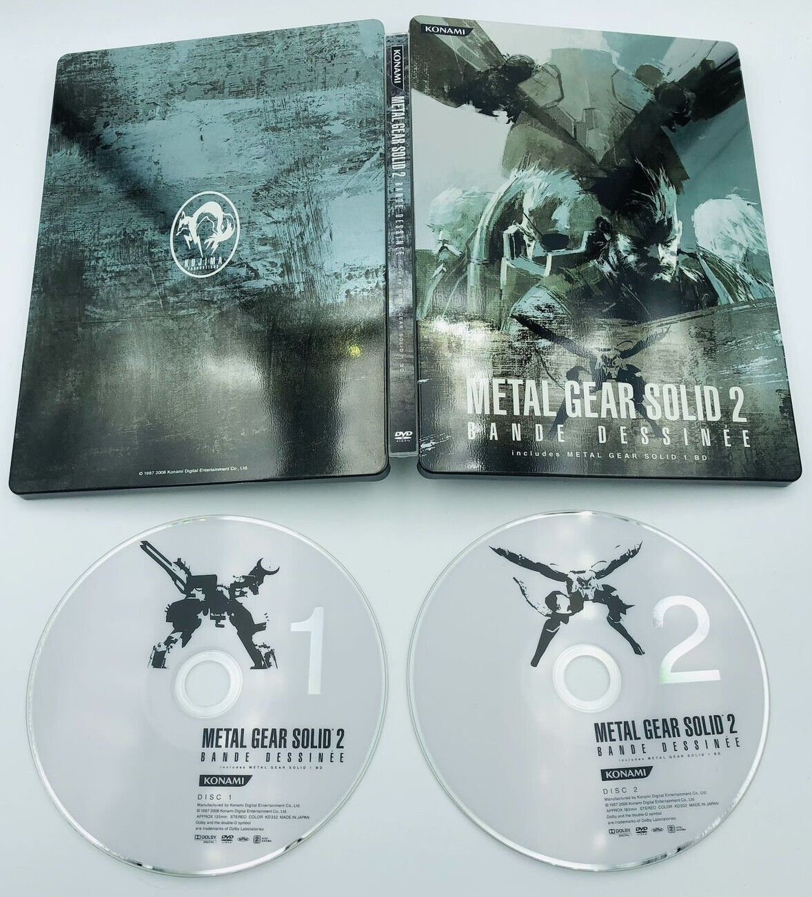 Metal Gear Solid 2 Bande Dessinee 2-DVD Steelbook Graphic Novel Comic Dessinée