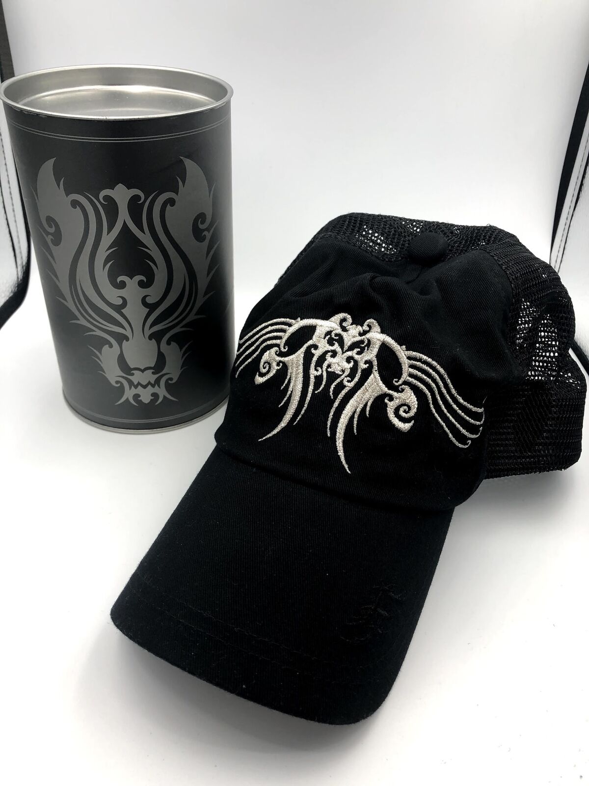 Final Fantasy VII Advent Children mesh trucker cap designed by Tetsuya Nomura