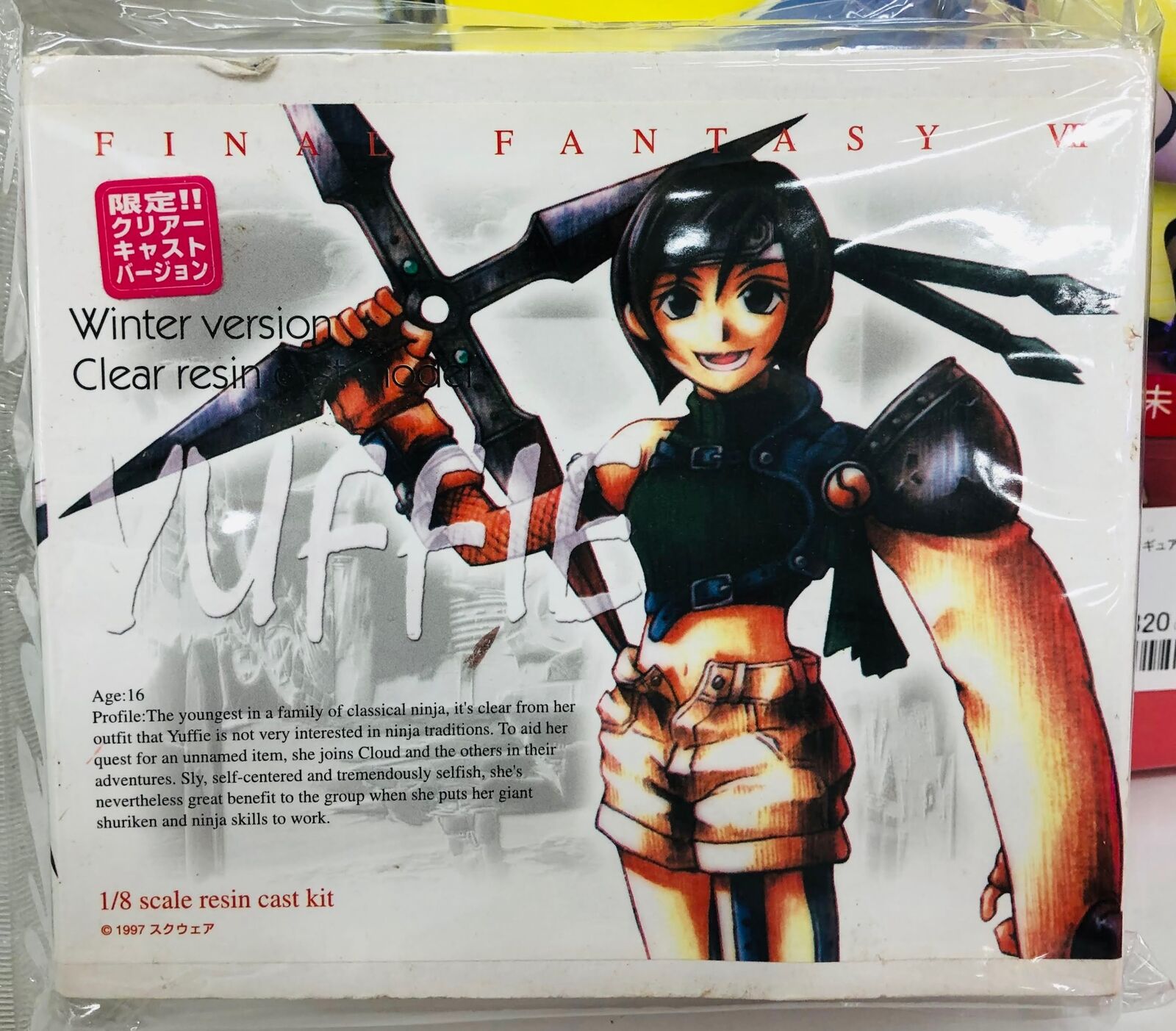Final Fantasy VII Kotobukiya Yuffie Kisaragi 1/8 resin cast kit Winter Clear LTD