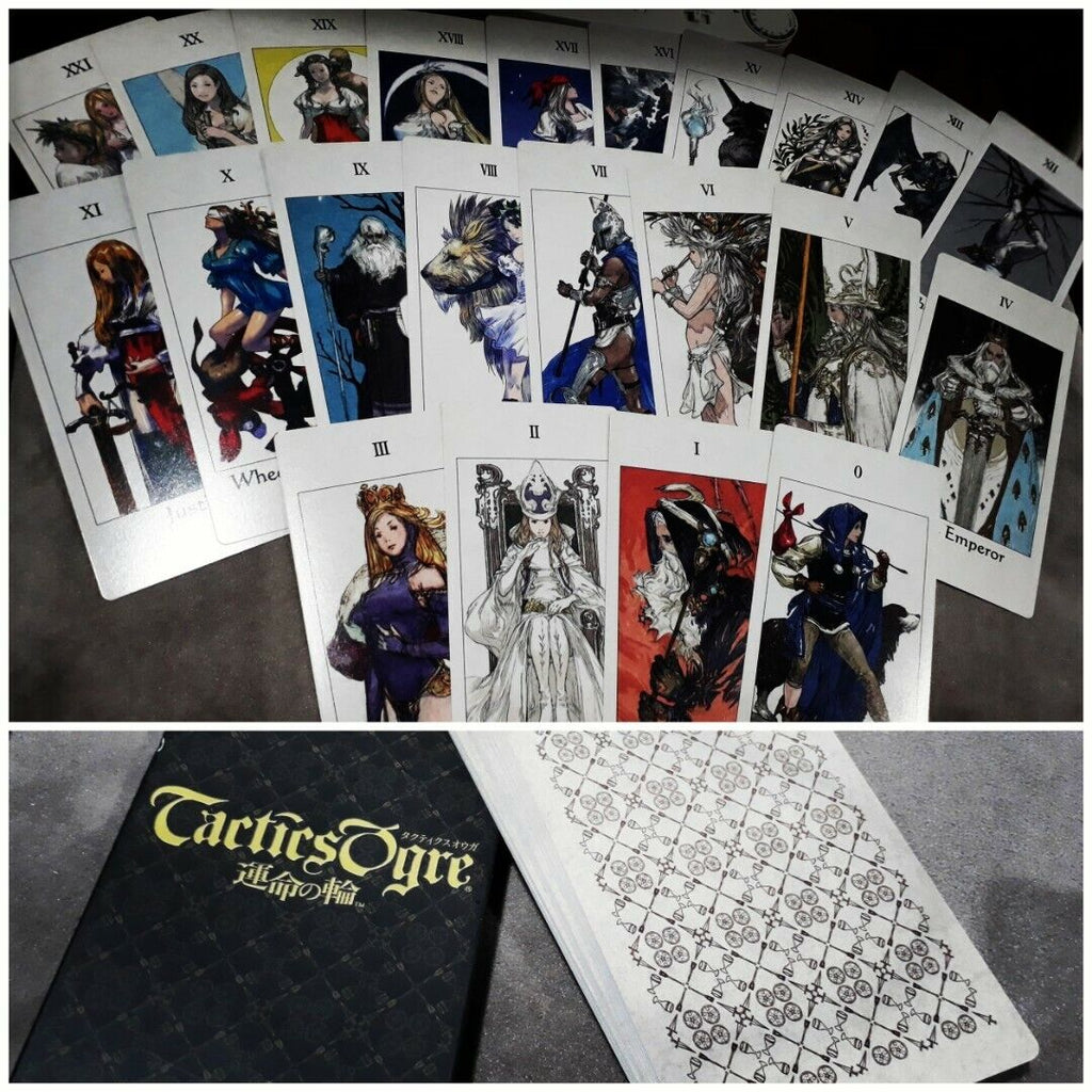 Tactics Ogre promo Tarot cards PSP Square Enix Akihiko Yoshida artwork