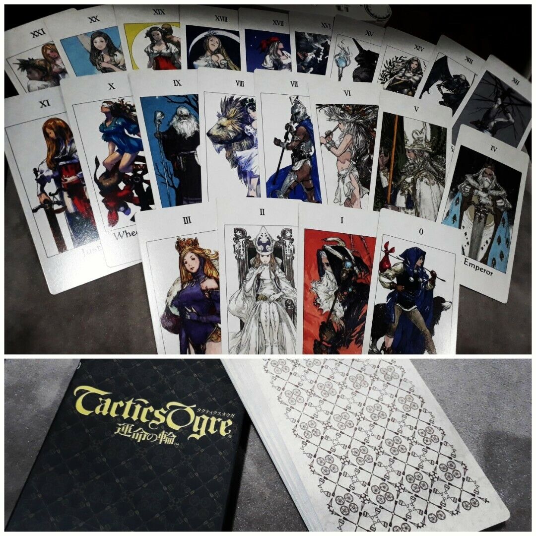 Tactics Ogre promo Tarot cards PSP Square Enix Akihiko Yoshida artwork