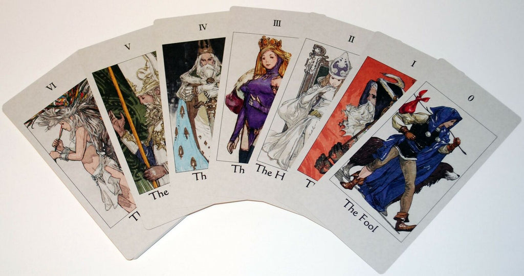 Tactics Ogre promo Tarot cards PSP Square Enix Akihiko Yoshida artwork