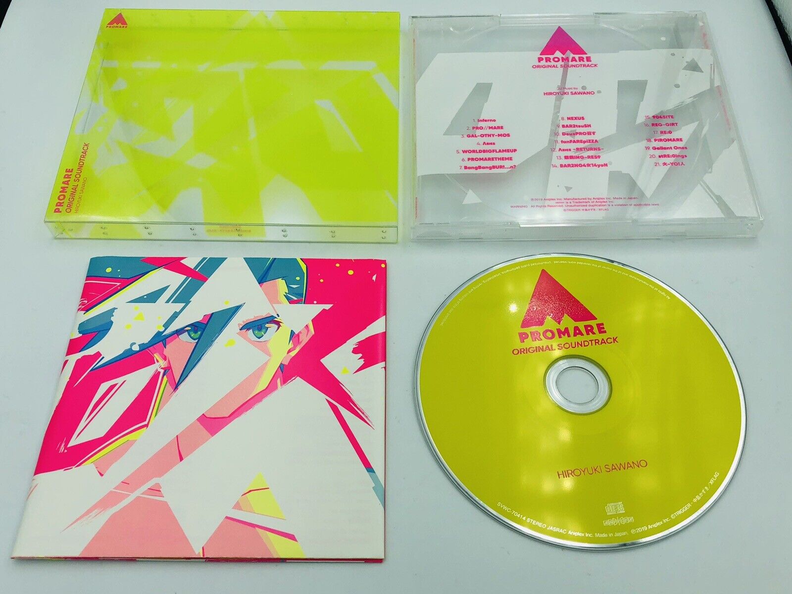 Promare Original Soundtrack CD Hiroyuki Sawano with yellow slipcover & poster