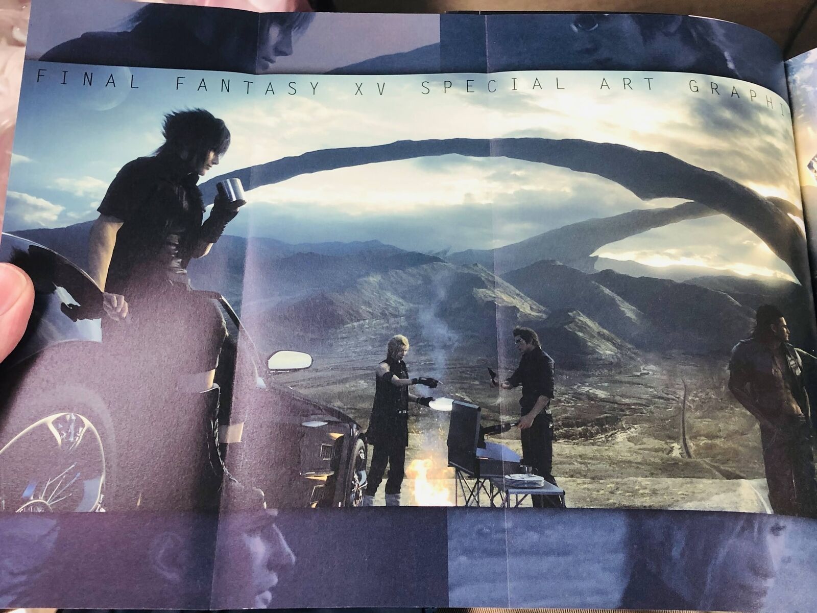 Final Fantasy XV First Master Guide (Japanese import) FFXV art book +mini poster