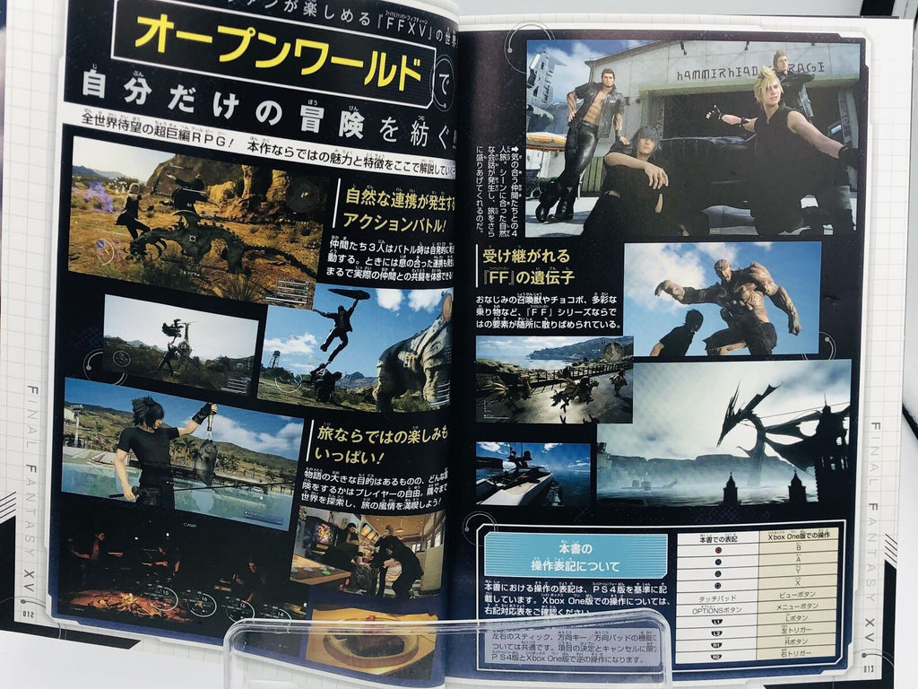 Final Fantasy XV First Master Guide (Japanese import) FFXV art book +mini poster