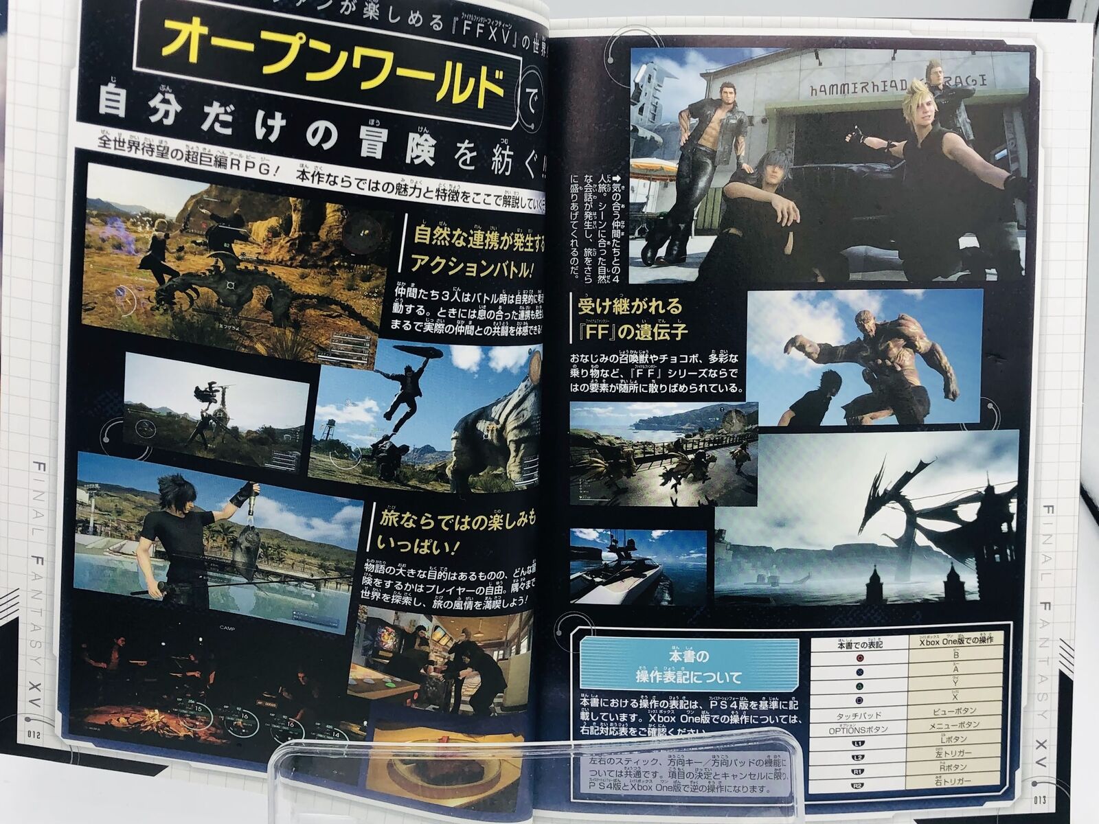 Final Fantasy XV First Master Guide (Japanese import) FFXV art book +mini poster