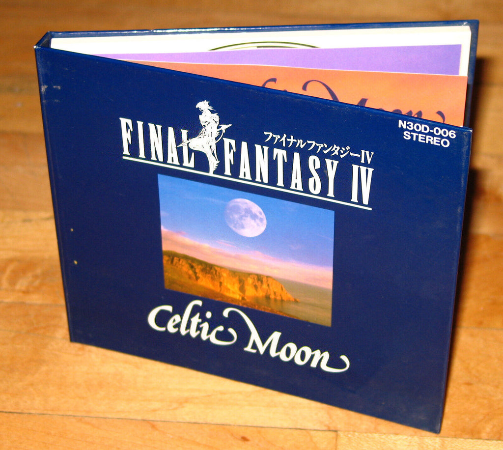 Final Fantasy IV Celtic Moon soundtrack first print hardcover CD Squaresoft 1991