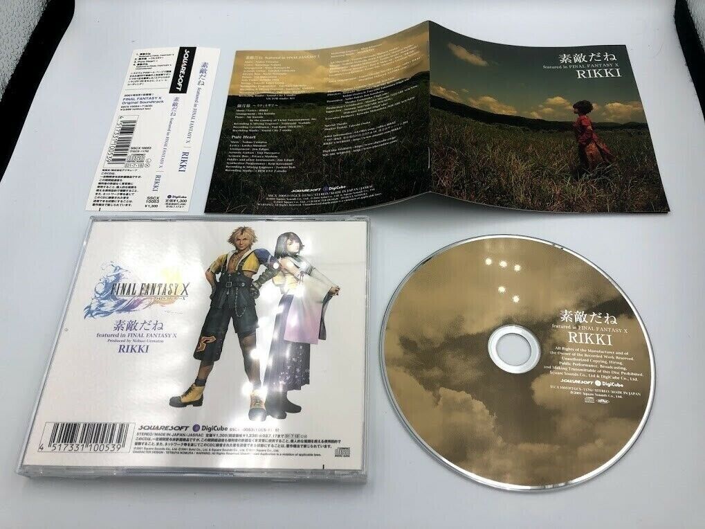 Final Fantasy X Suteki Da Ne single soundtrack CD Rikki vocal theme song w/ obi