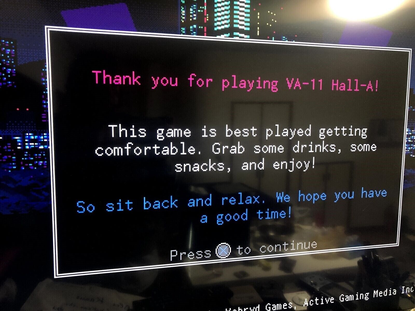 Va-11 Hall-A Playstation 4 Japan physical disc release with ENGLISH Vall Halla