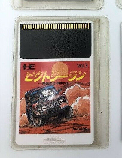 Victory Run PC Engine HuCard Hudson Soft Japan dune buggy offroad racing