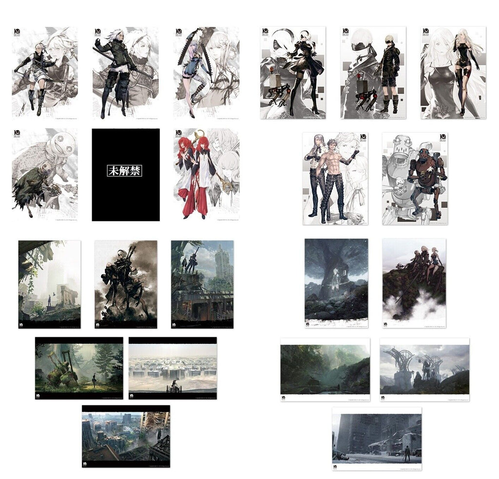 NieR Replicant 10th Anniversary Memorial Set 2 Mini-Posters B5 choice Automata