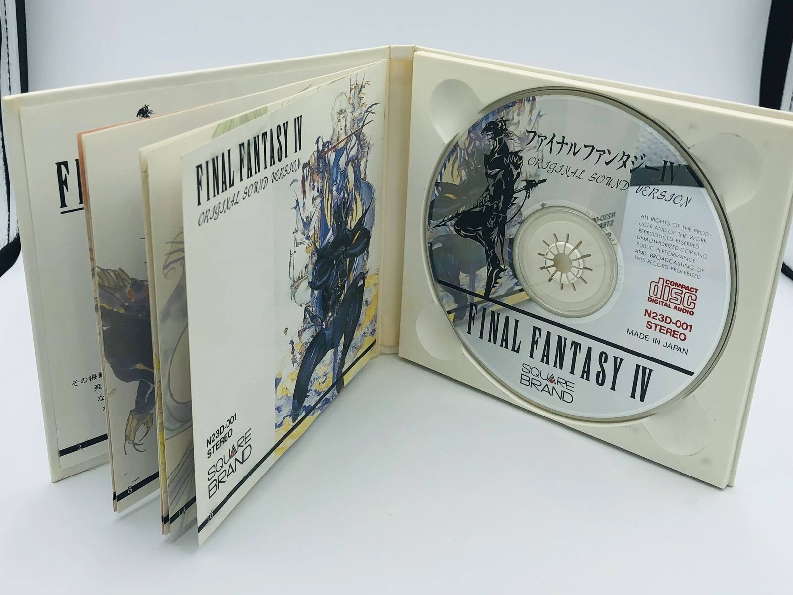 Final Fantasy IV Original Soundtrack first print hardcover CD Squaresoft 1991