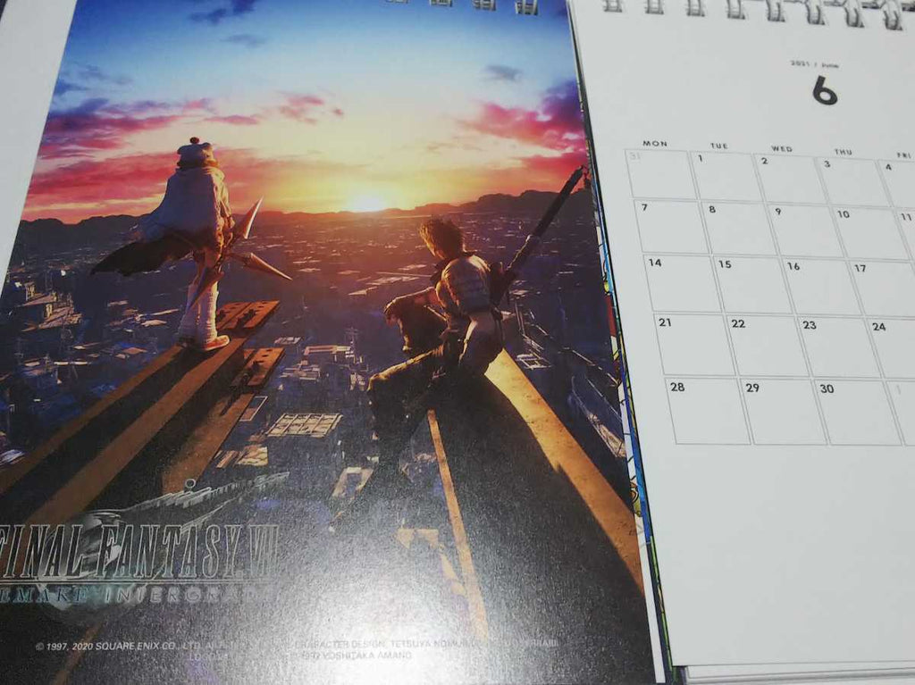 Square Enix Members 2021-2022 calendar NieR Replicant/Final Fantasy VII/FF XIV