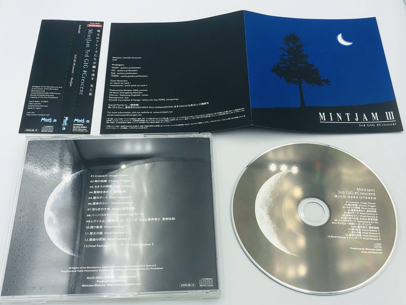 MintJam III 3rd Gig Final Fantasy VII/Vi/v/Chrono Trigger doujin soundtrack CD