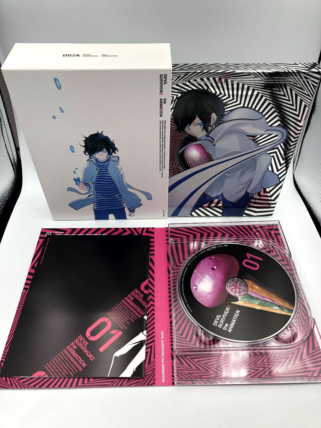 Devil Survivor 2 The Animation Vol 01 Blu-ray & soundtrack CD w/ collector's box