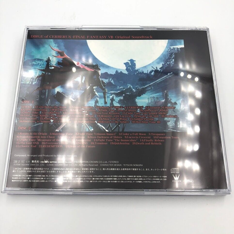 Dirge of Cerberus: Final Fantasy VII soundtrack 2-CD Masashi Hamauzu CRCP-40139