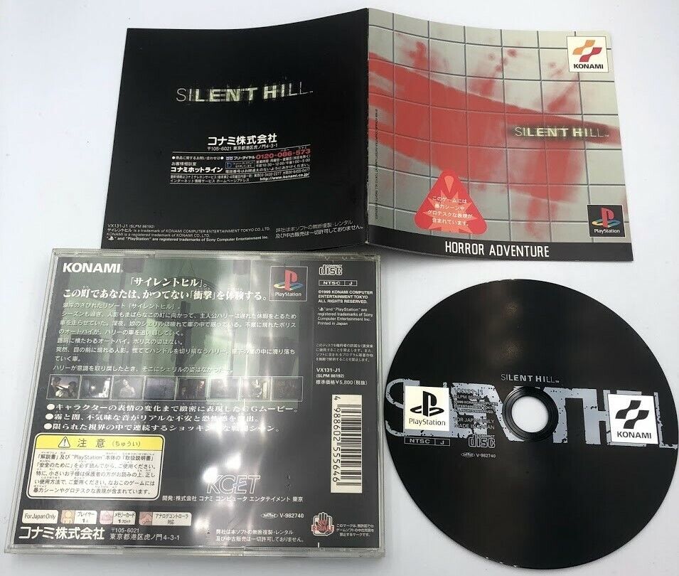 Silent Hill Playstation PS1 Japan with case and manual COMPLETE with case manual