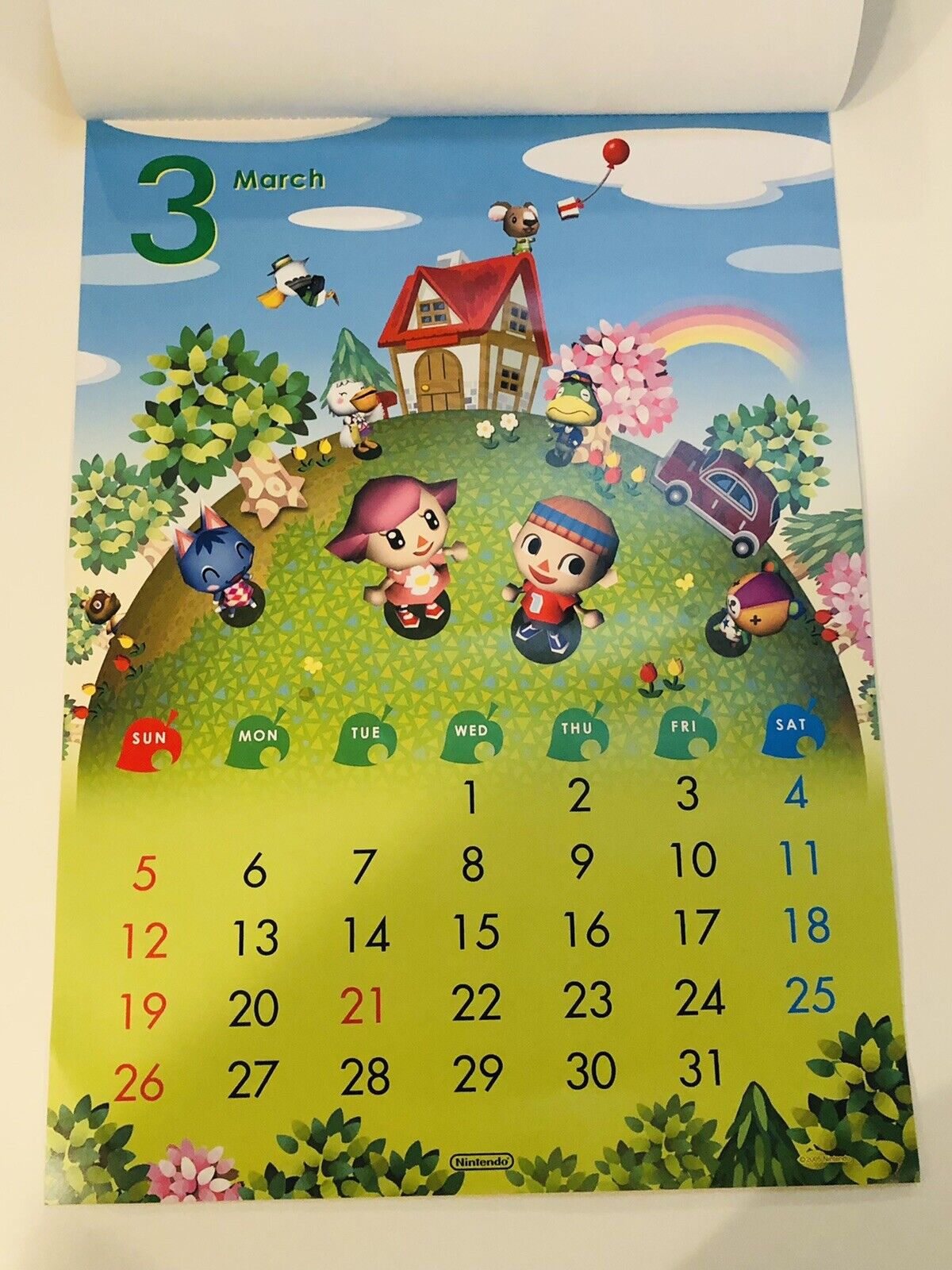 Club Nintendo 2006 Calendar Zelda Skyward Sword/Animal Crossing/Fire Emblem