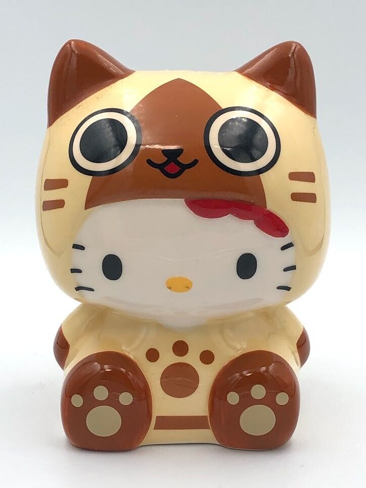 Monster Hunter × Hello Kitty ceramic piggy bank Sanrio Capcom Felyne Airou