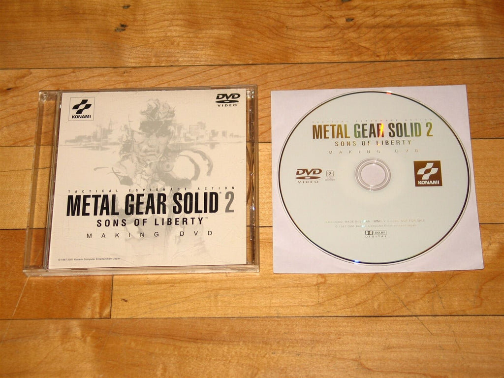Making of Metal Gear Solid 2 documentary DVD promo Japan Konami 2001 Playstation