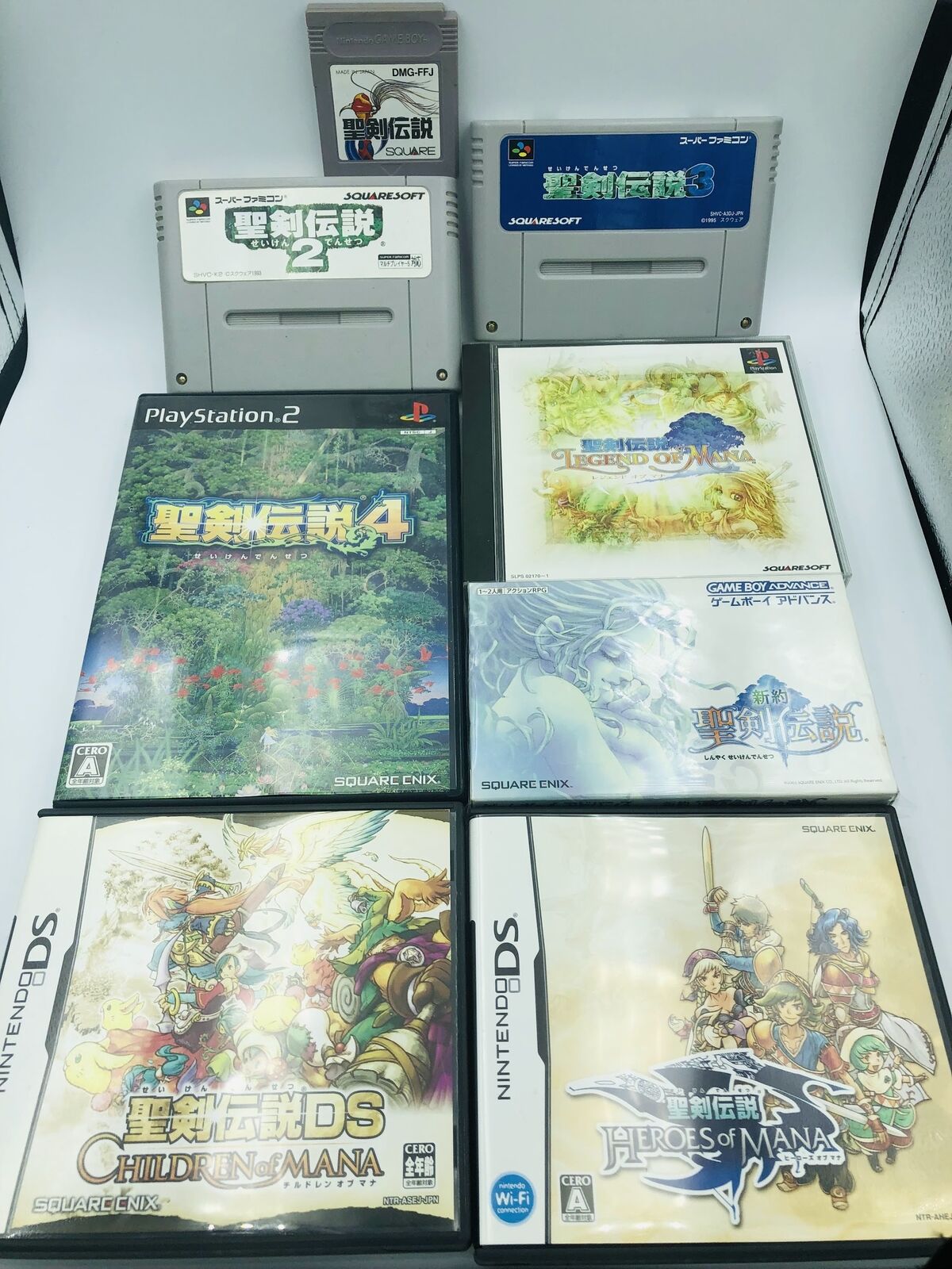 Seiken Densetsu 1 2 3 4 Secret of Mana full series 8-game complete set Legend of