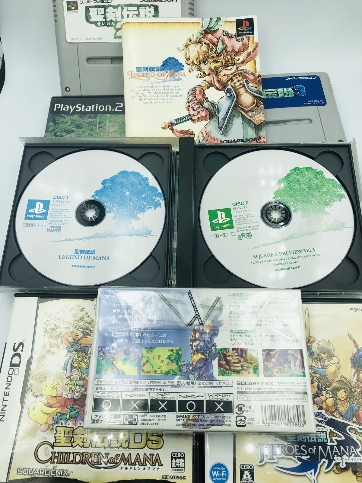Seiken Densetsu 1 2 3 4 Secret of Mana full series 8-game complete set Legend of