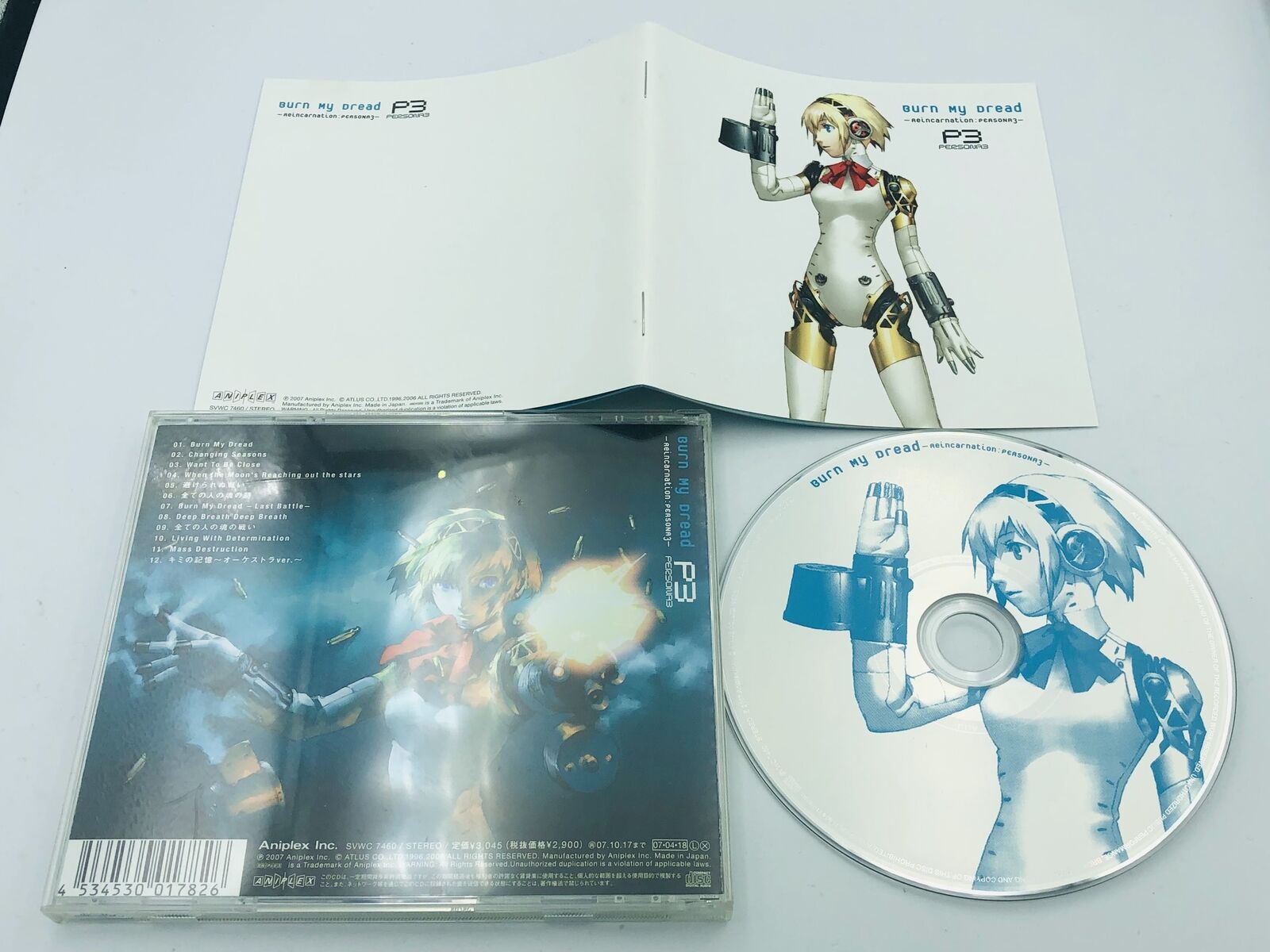Burn My Dread Reincarnation Persona 3 arranged soundtrack CD SWVC-7460 Atlus PS2